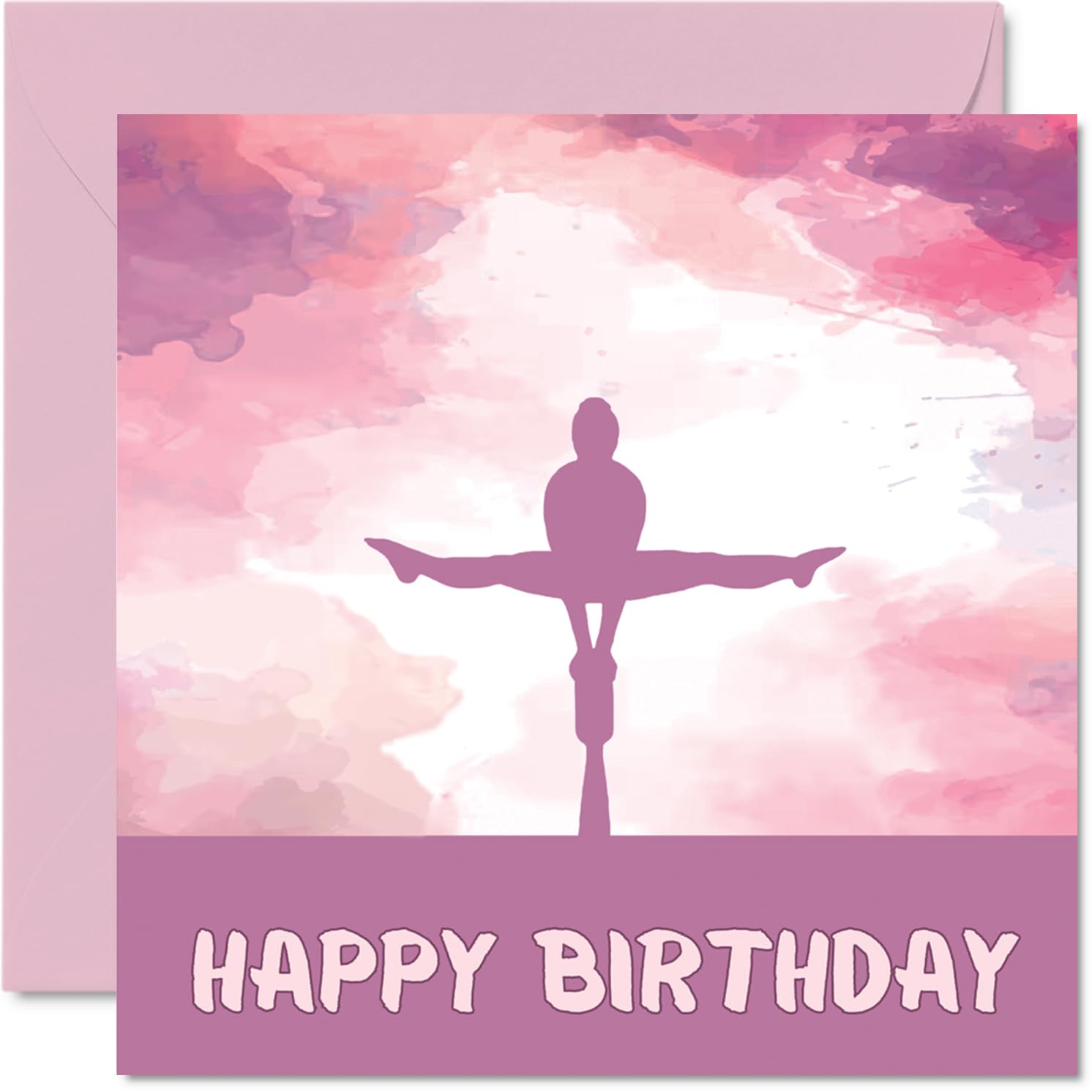 Sport Birthday Cards for Women Girls - Gymnastics Girls in Sport - Gymnast Birthday Card for Friend Sister Daughter Niece Teammate, 145mm Athlete Greeting Cards