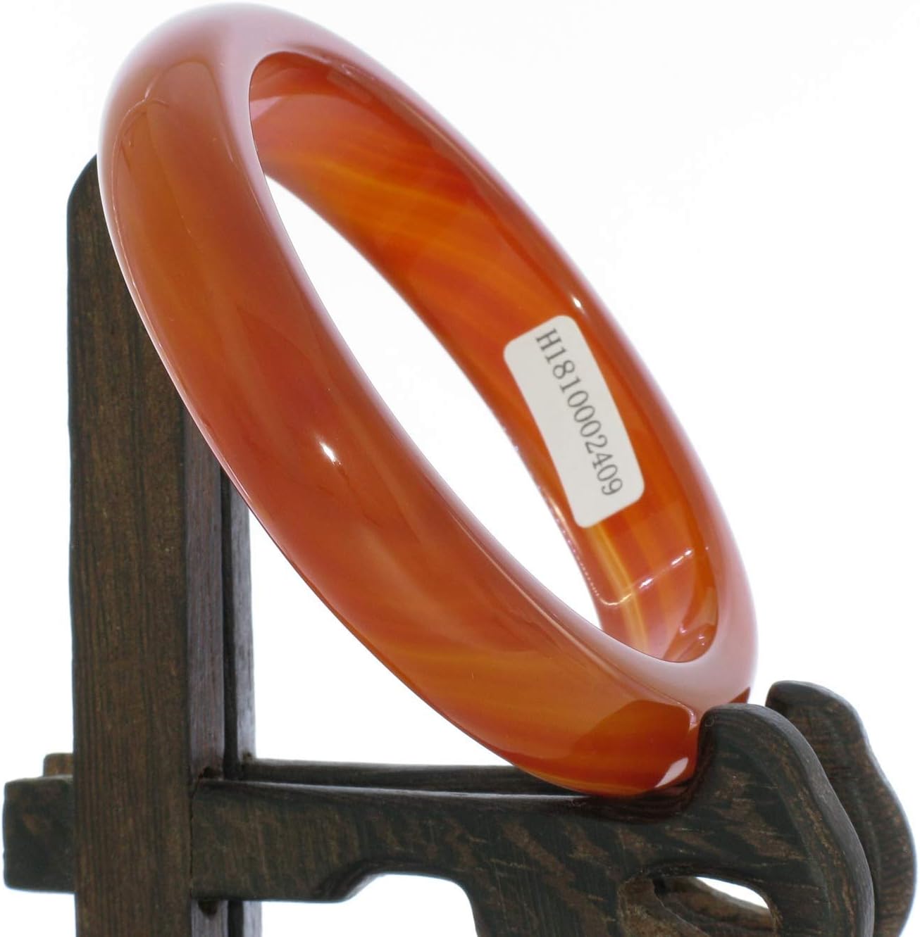 2.4" Bracelet China Certified Nature Red Chalcedony Jade Women's Bangle Bracelets 2409