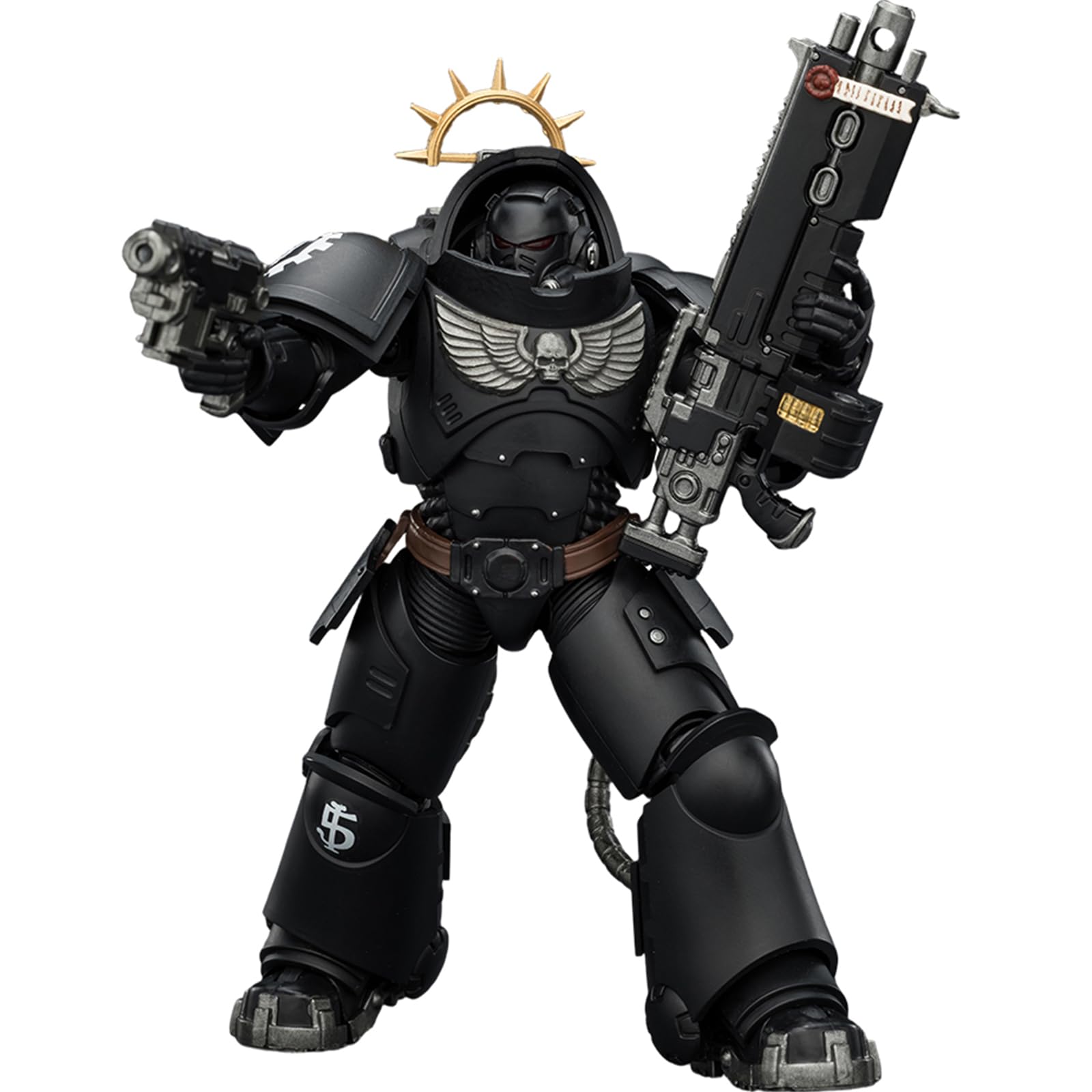 JOYTOY Warhammer 40k Space Marine 2, Game Edition Iron Hands Heavy Intercessor with Heavy Bolt Rifle and Bolt Pistol 1/18 Action Figure Collect And Display Model
