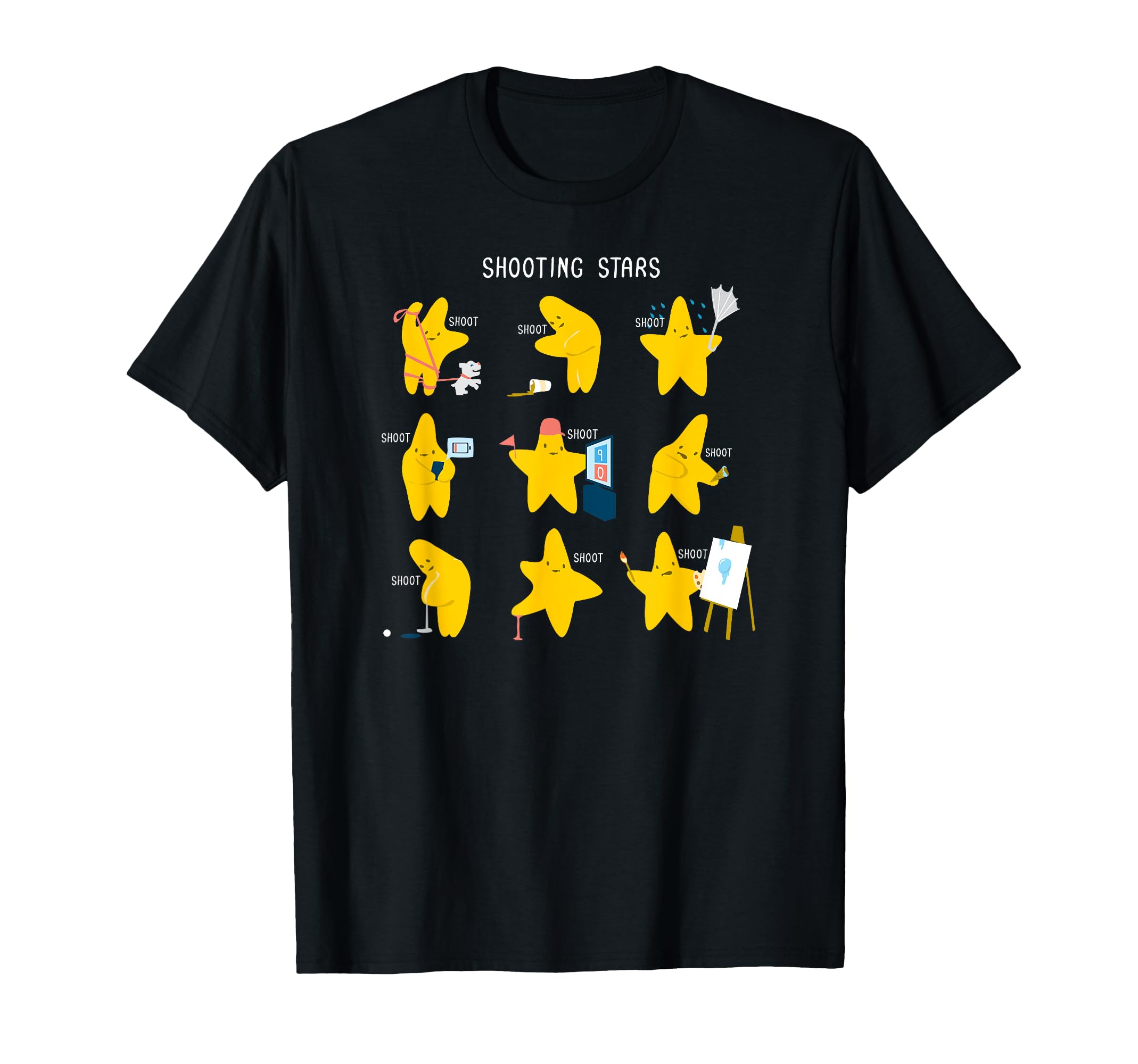 Threadless Nathan W. Pyle Shooting Stars Graphic T-Shirt
