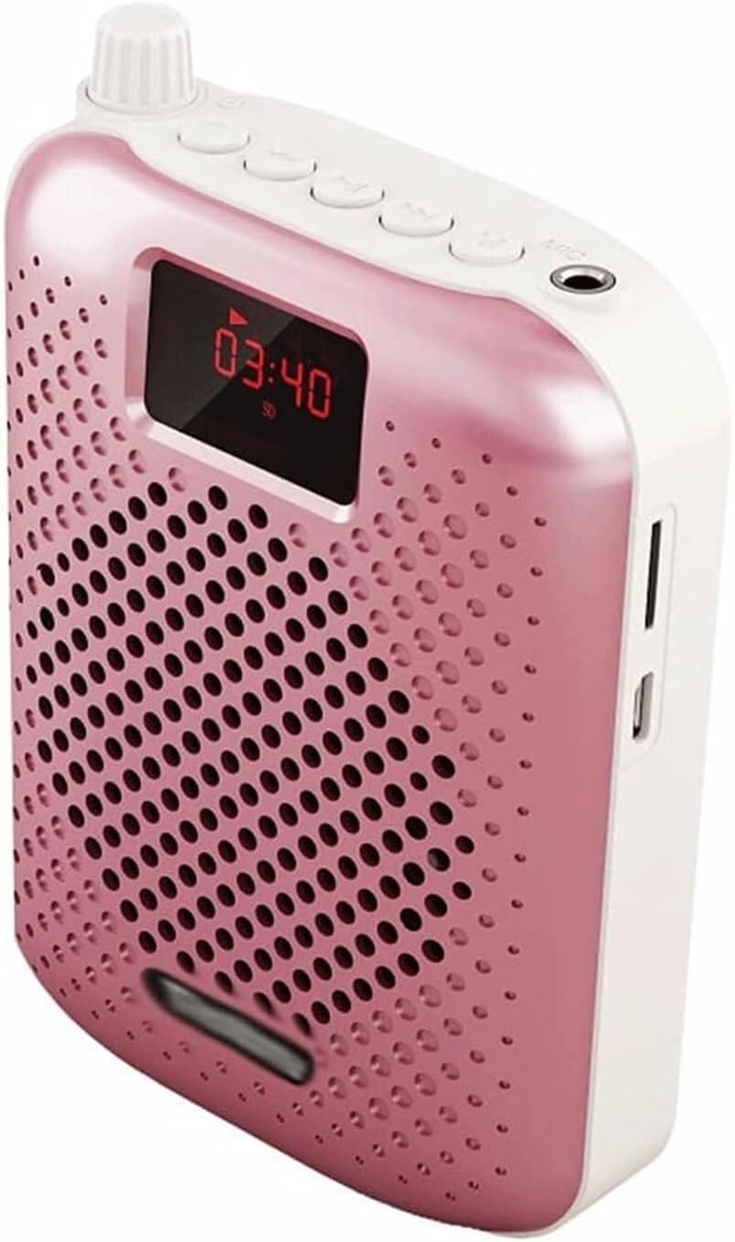 Vendeur amplificateur Amplificateur Amplificateur Portable Amplificateur d'enseignement Rechargeable USB avec câble Casque Microphone Amplificateur léger Haut-Parleur Son Clair(Black)