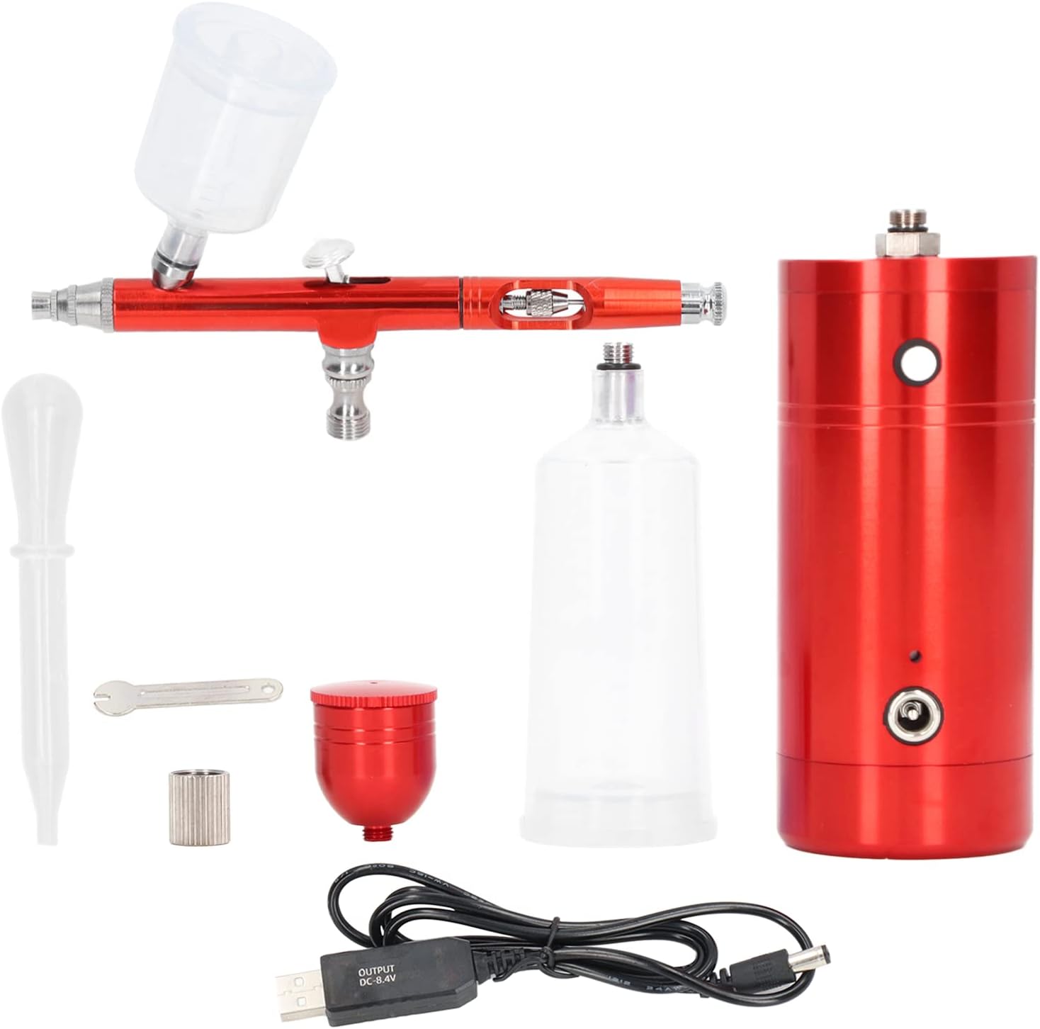 Mavaol Portable Cordless Airbrush, Rechargeable 18PSI, Lightweight, Multi Purpose, for Makeup, Tattoo, Face Paint, Cake Decorating, Model Painting, Beginners