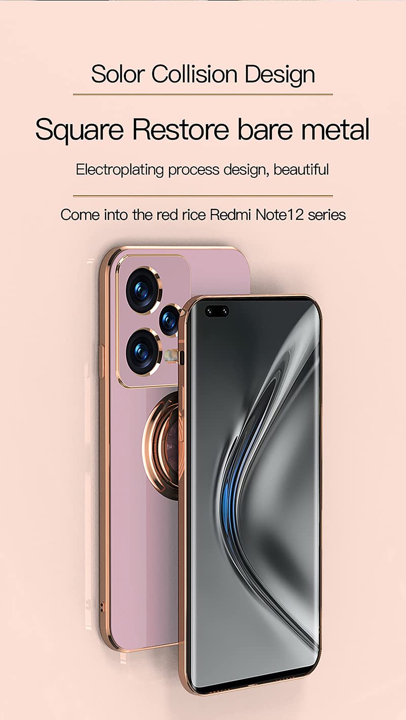Custodia Per Xiaomi Poco X5 PRO 5G Con Anello Rotante 360° E Supporto – Cover Sottile Antiurto In TPU E PC – Colore Blu