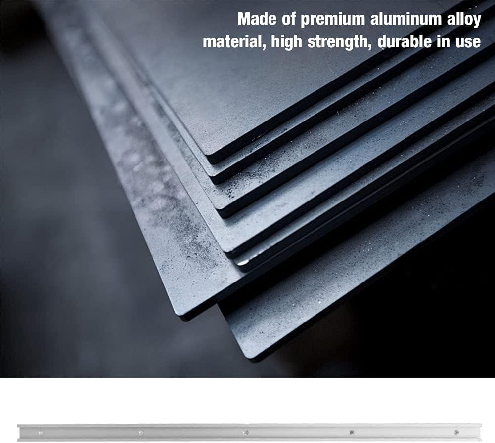 Aluminum Alloy Miter Track Jig Non Porous Slide Fixture Woodworking Tool for Shop Built Tables (0.8m chute, with stainless steel screws, extra)