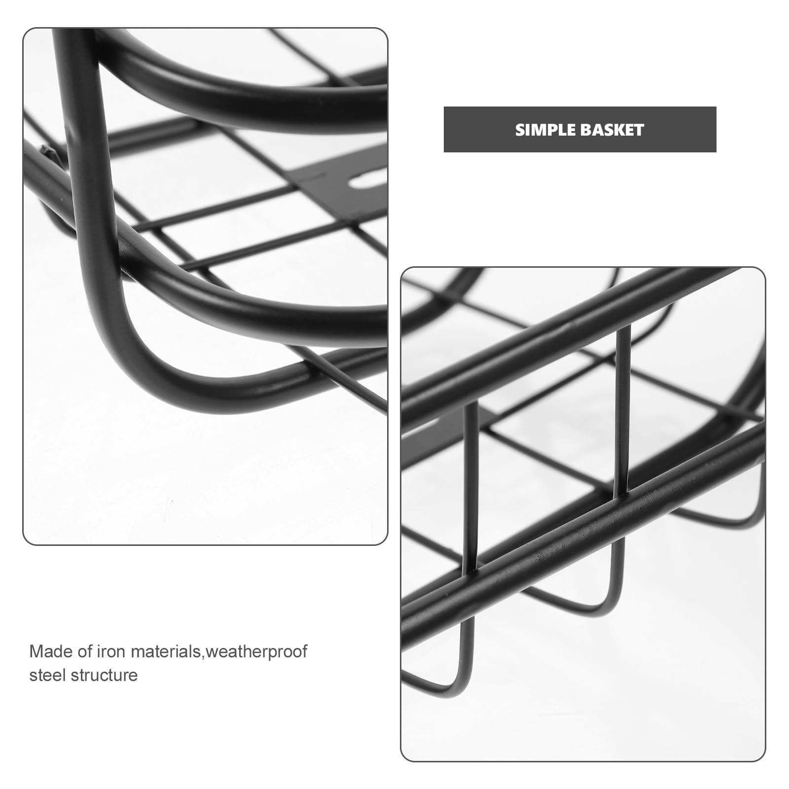 HEMOTON Cestino da Spesso e Nero o per Elettrica Ferro in Bicicletta Resistente Facile Montare, per Trasportare in Sicurezza Zaino Verdure