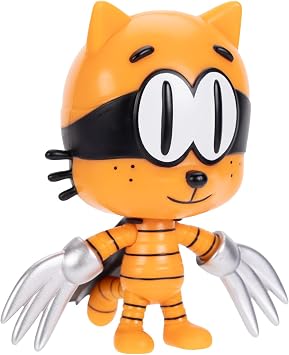 JAKKS Pacific Dog Man 5 Scale Cat Kid Action Figure with Claw Accessory, 6 Points of Articulation