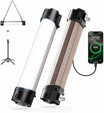 Rechargeable Magnetic LED Light Bar 2-Pack for Car and Camping
