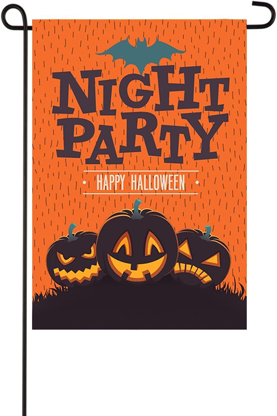 Happy Halloween Garden Flag ,Trick or Treat Letter,Skeleton Crow Pumpkin Yard Outdoor Decoration