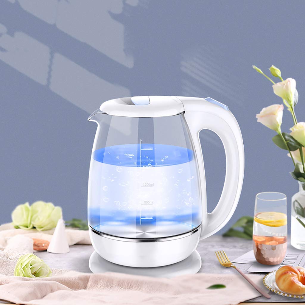 HOMELUX Bollitore In Vetro, 1,8 L, Con LED Blu E Filtro, Bollitore