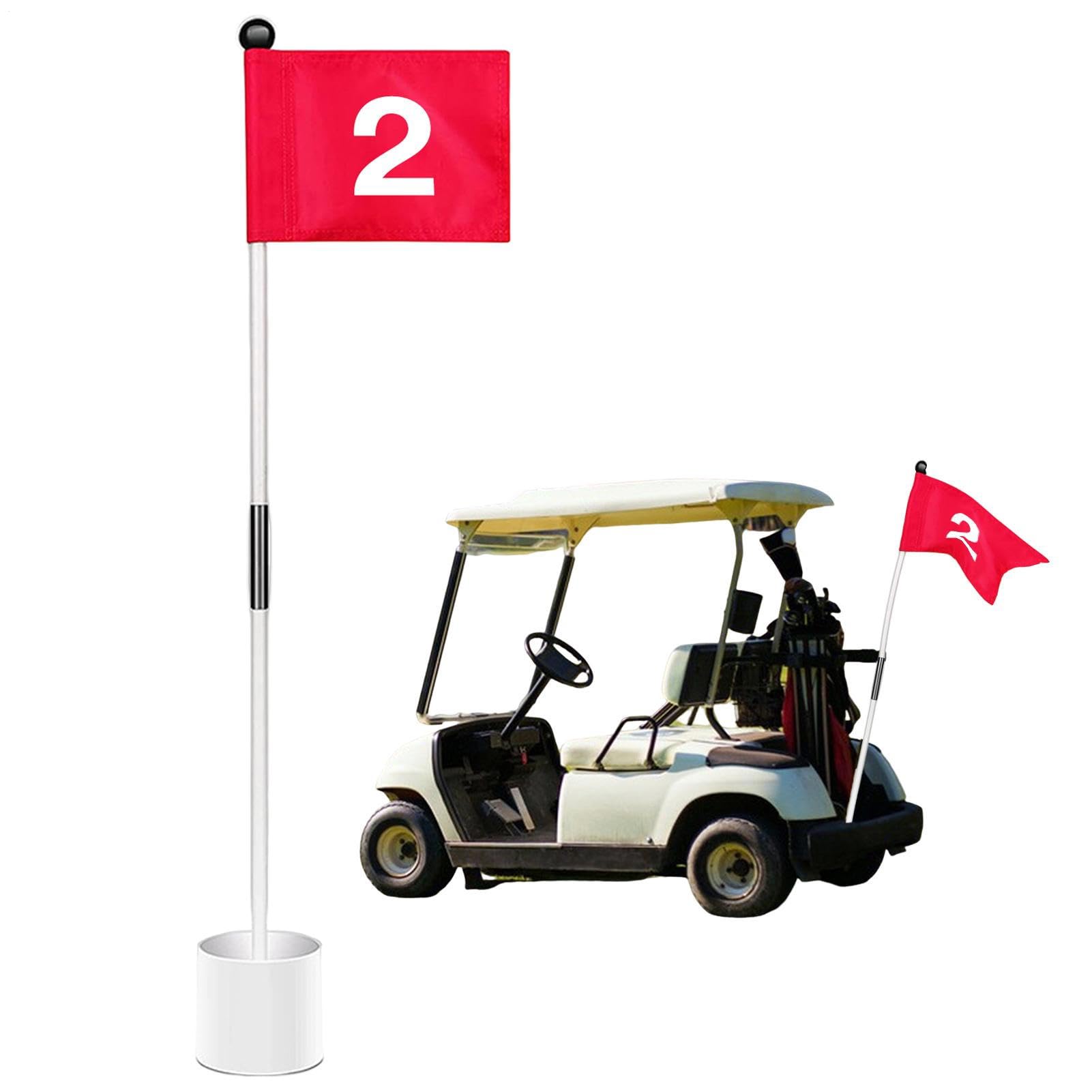 Golf Flag, Golf Holes and Flags for Garden, Courtyard, Putting Green, Golf Hole Cup and Flag for Putting Exercises, with Connectors, 85 cm (Flag Stick Set, 1 Pack)