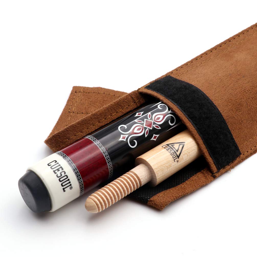 CUESOUL Queue de Billard carambole à 3 Coussins 56 Pouces Poids 18 oz, système de Joint en Bois