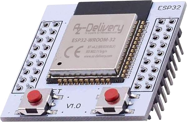 AZDelivery ESP32 WLAN WiFi Modul mit gratis Adapterplatte kompatibel mit Arduino und Mikrocontroller inklusive E-Book! - 1