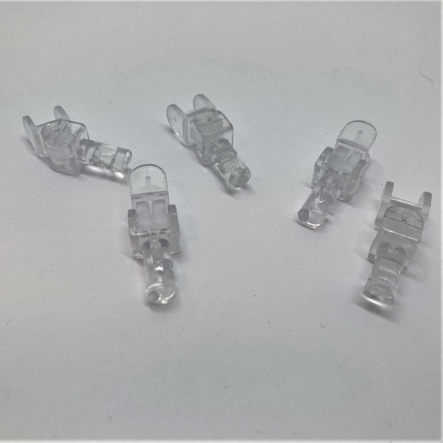 Blindspares Pack of 5 CLEAR Extension Hooks/Hangers for Sloping Vertical Blind/s 1 inch/25mm, 25mm extension hooks - Image 2