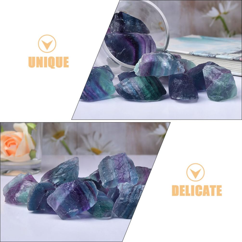 Zerodeko Mehrfarbiger Fluoritstein 500g aus Stein als Deko und Duftstein | 1 Beutel, 3 bis 5cm Stücke, Handgemacht, für Aromatherapie und Raumdekoration