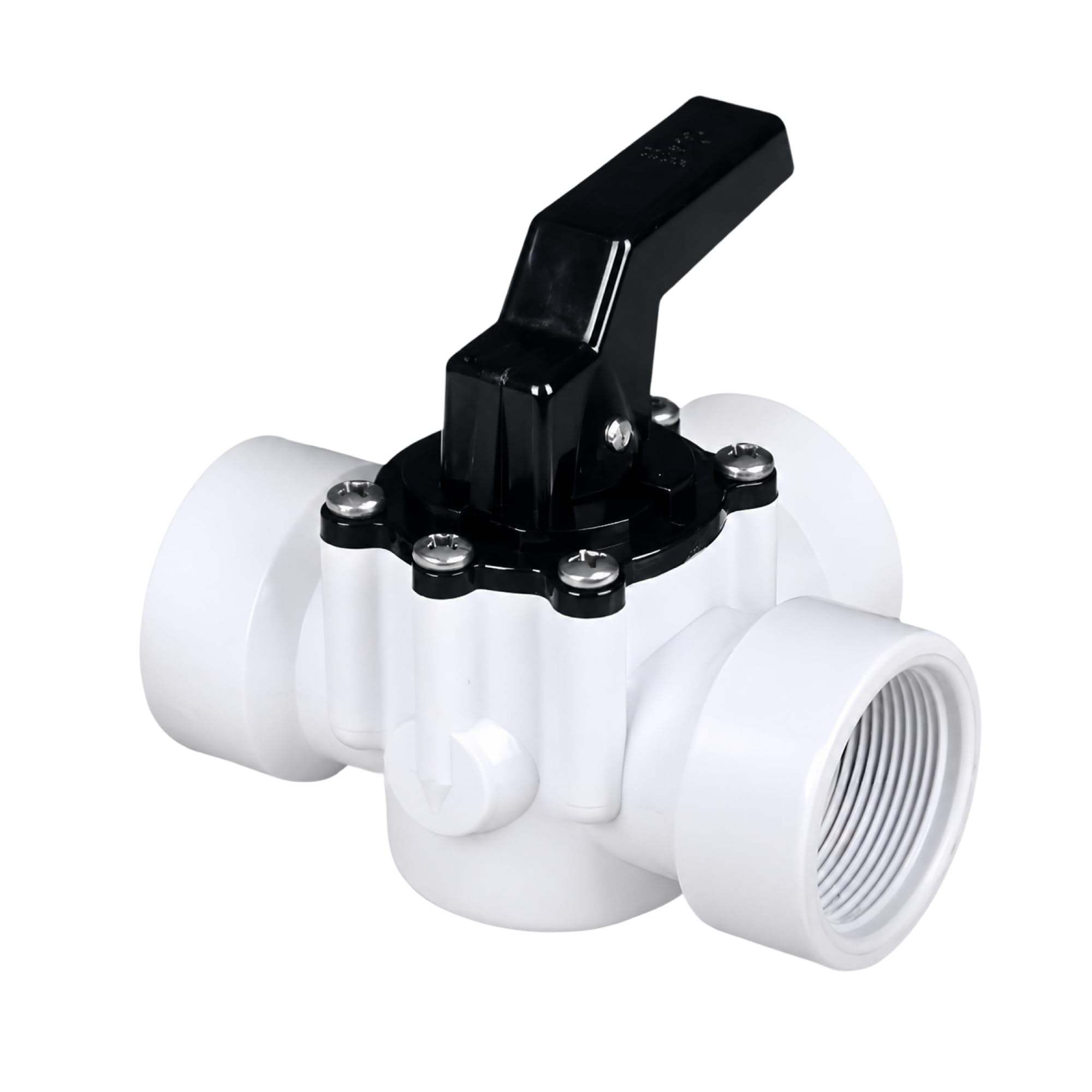 Fibropool Válvula de piscina desviadora de 3 vías 1 1/2 hembra roscada