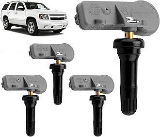 HQPASFY TPMS Sensor 315MHz Tire Pressure Sensor, Compatible with 2006-2019 Chevy Silverado/Suburban, GMC Yukon/Sierra, Buick Enclave, Cadillac Escalade/CTS & More, Replaces# 13586335, 13581558 (4Pcs)