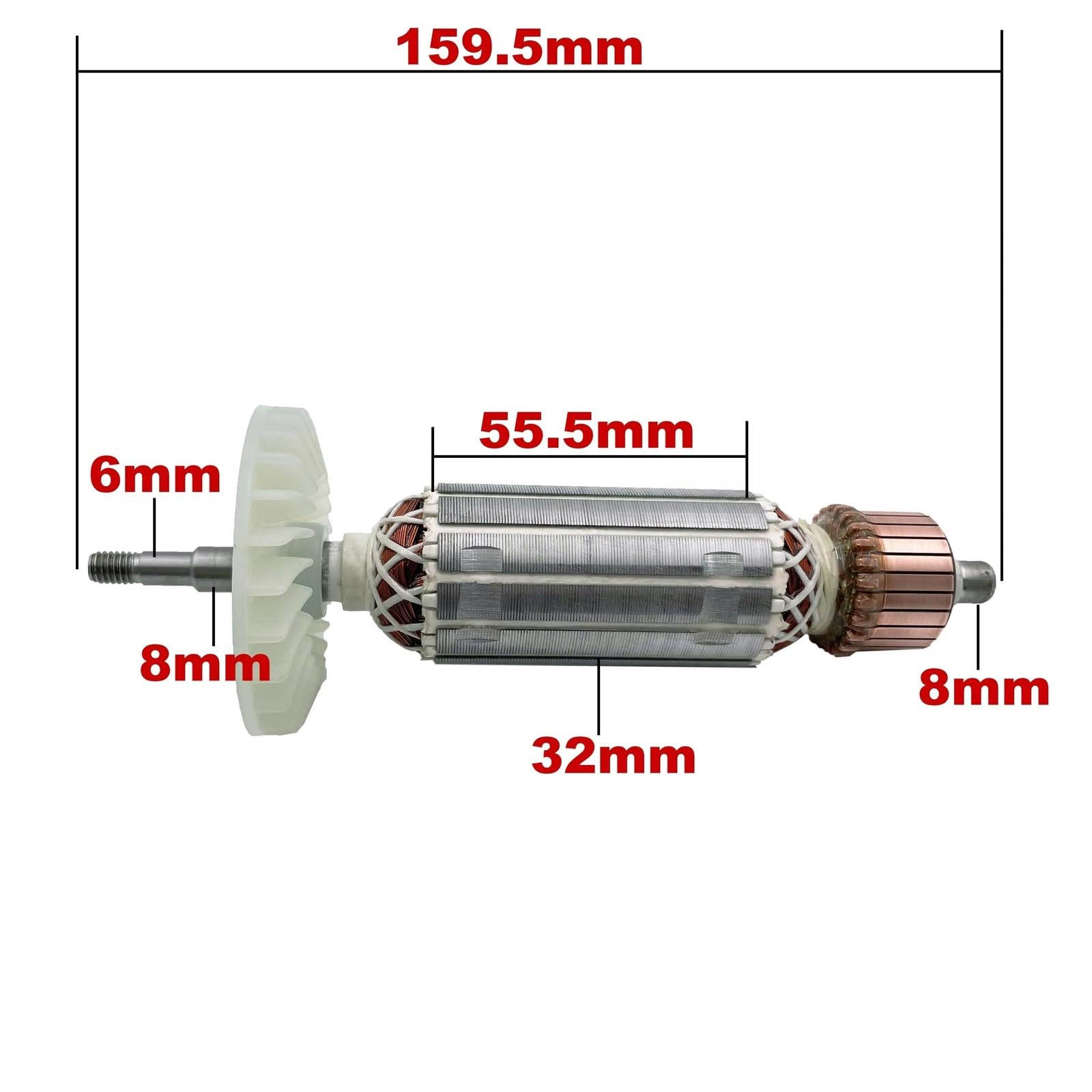 Rotor de armadura AC 220V 240V G10SF5, piezas de repuesto for amoladora angular, amoladora G 10SF5