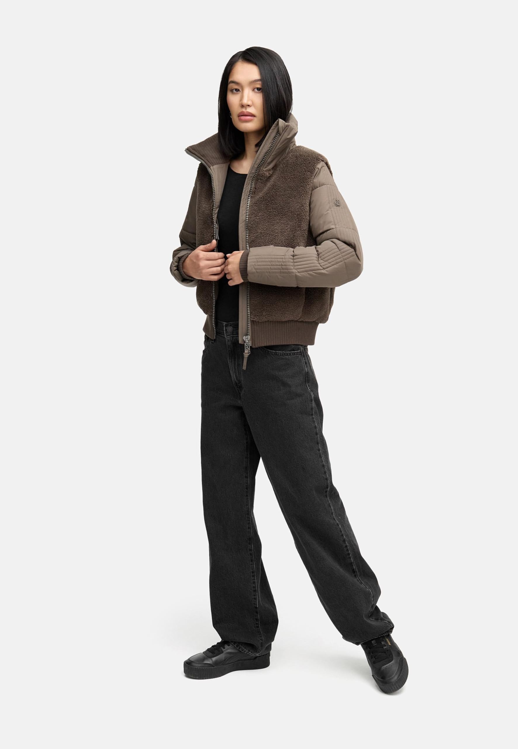 Navahoo Damska kurtka polarowa z wysokim kołnierzem Teddyzone 14 XS-XXL