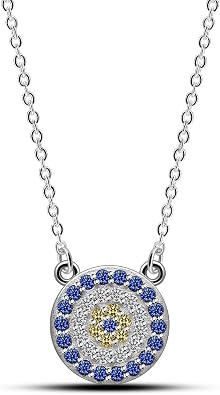 Dankadi 925 Sterling Silver Necklace Flowers- Evil Eye- Palm of the hand Pendant Choker Women Greek Protection Jewelry Gift