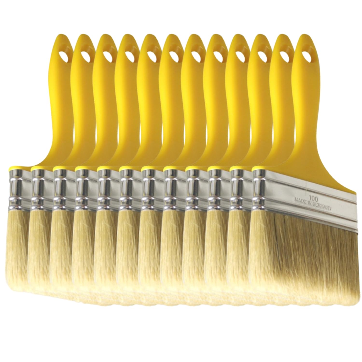 DD Composite Laminierpinsel Sets Flachpinsel Kunststoffstiel verzinkte Zwinge