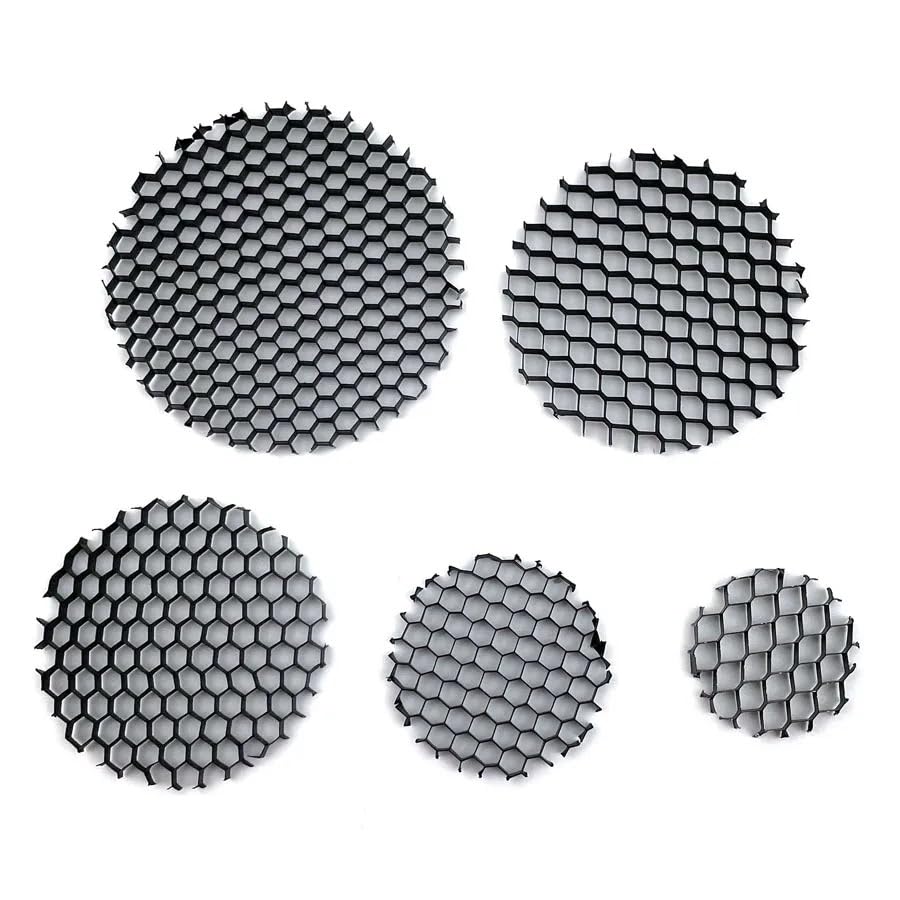 BCOMFY 10pcs LED Soft Light Shade Hood Downlight Spotlight Round Honeycomb Mesh Cover Black Anti-glare Anti-dazzling Light Aluminum (Color : 25mm)