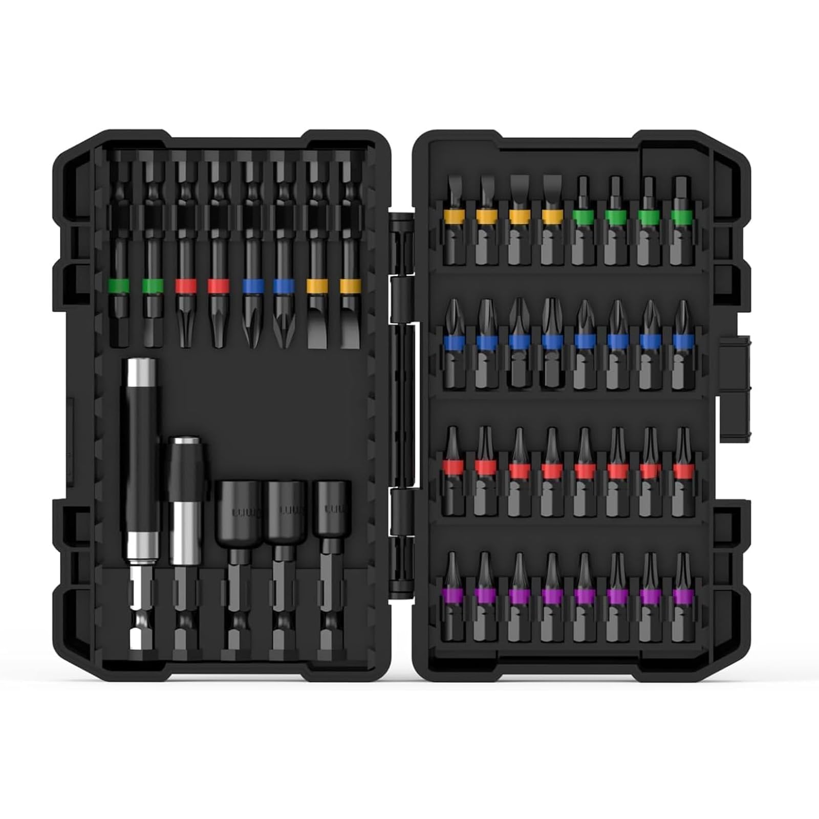 Jeu D Embouts De Vissage 45 Pieces Magnetiques Inoxydable Pour Visseuse A | Oxyde Noir, Haute Résistance, Antirouille, Magnétique, Serrage Rapide, Coffret Portable, Bricolage, 50mm