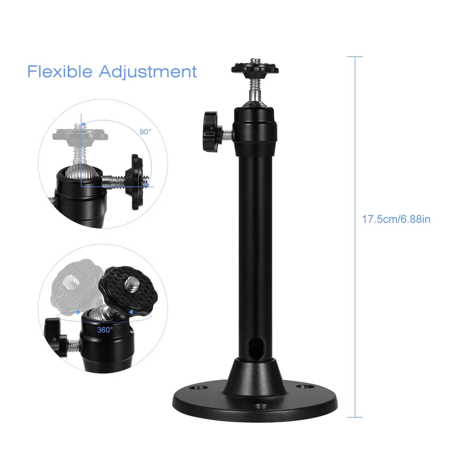 Soporte for Mini proyector, Soporte de Pared for Techo, 3 adaptadores