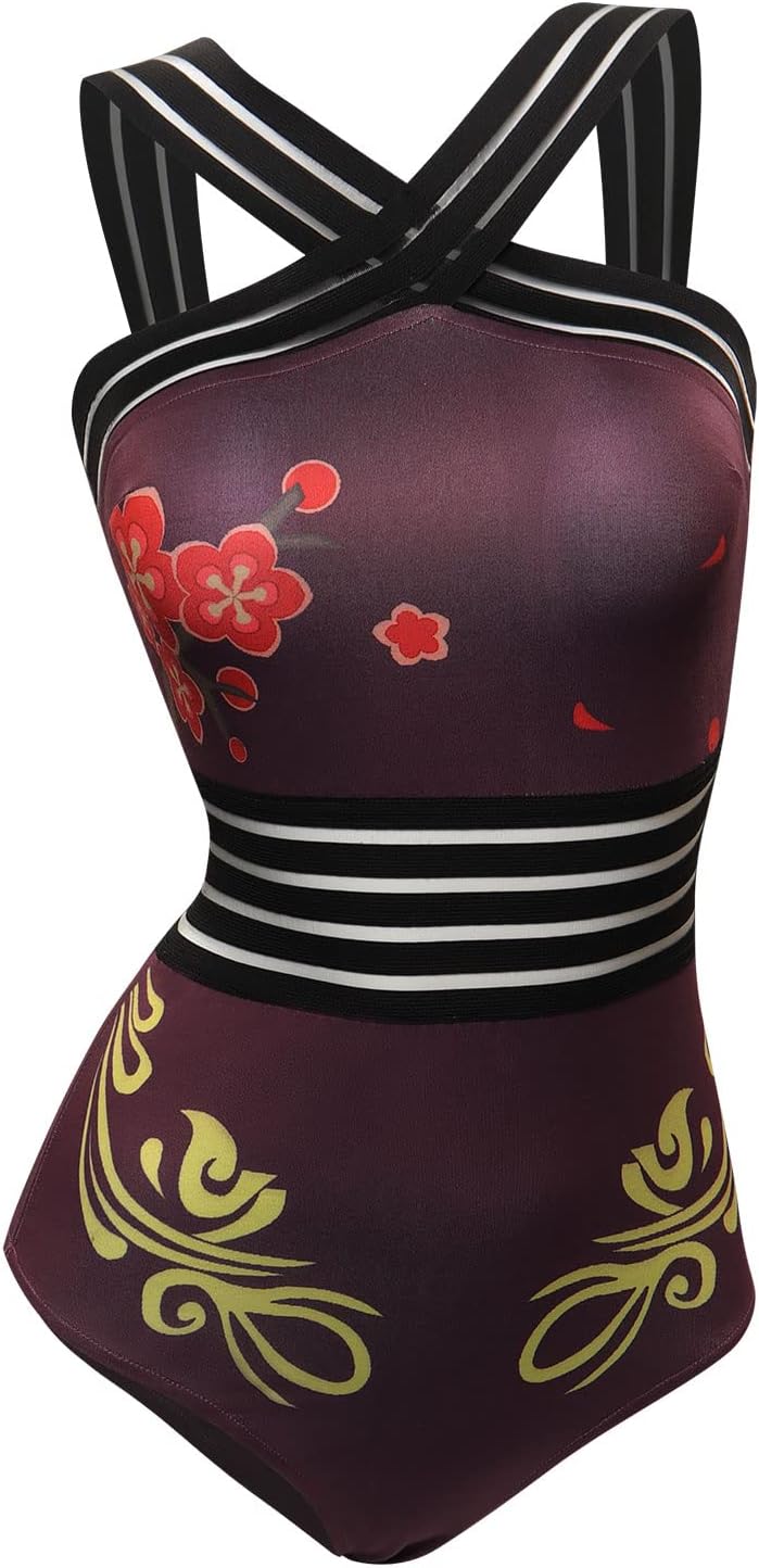 Genshin Impact Bathing Suit Womens Hu Tao Venti Swimsuit Kazuha Scaramouche Anime Bikini Cosplay