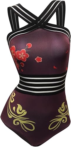 Genshin Impact - Traje de baño para mujer, traje de baño Hu Tao Venti Kazuha Scaramouche Anime Bikini Cosplay
