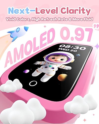 Miniatura 3 de Reloj de seguimiento de actividad física para niños con pantalla Amoled, rastreador de actividad, no necesita teléfono, monitor de frecuencia