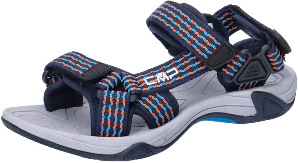 Sandali Da Trekking CMP Hamal Per Bambini - Unisex, Blu-Verde Fluo, Taglia 31 EU - Foto 4