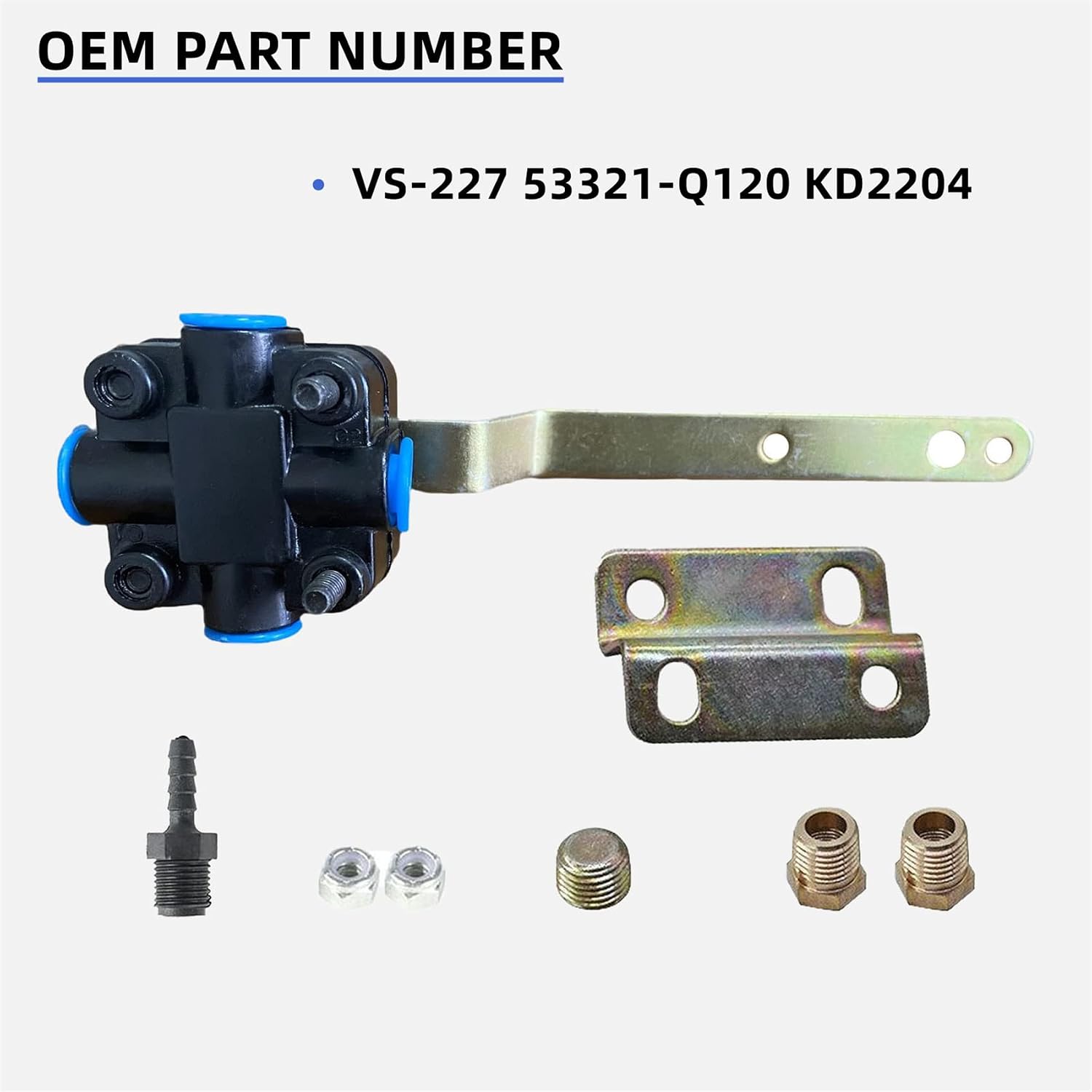 Air Standard Leveling Height Control Valve Kit VS-227 53321-Q120 KD2204 Replacement for Neway Trailer Air Suspensions