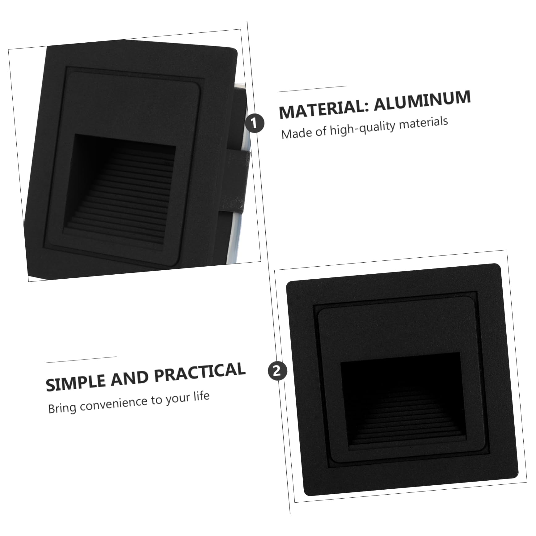 Genérico Aplique empotrable de Pared LED, Blanco Frio Luces de Escalera, Iluminación y Luces Decorativas
