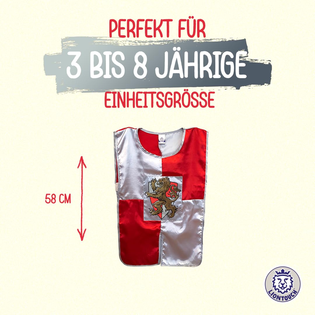 Liontouch - Prinz Löwenherz Umhang | Für Kinder von 3-8 Jahren – Einheitsgröße | Umhang für Jungen für Ritterabenteuer im Königreich | Perfektes Zubehör für Rollenspiele & Verkleidung
