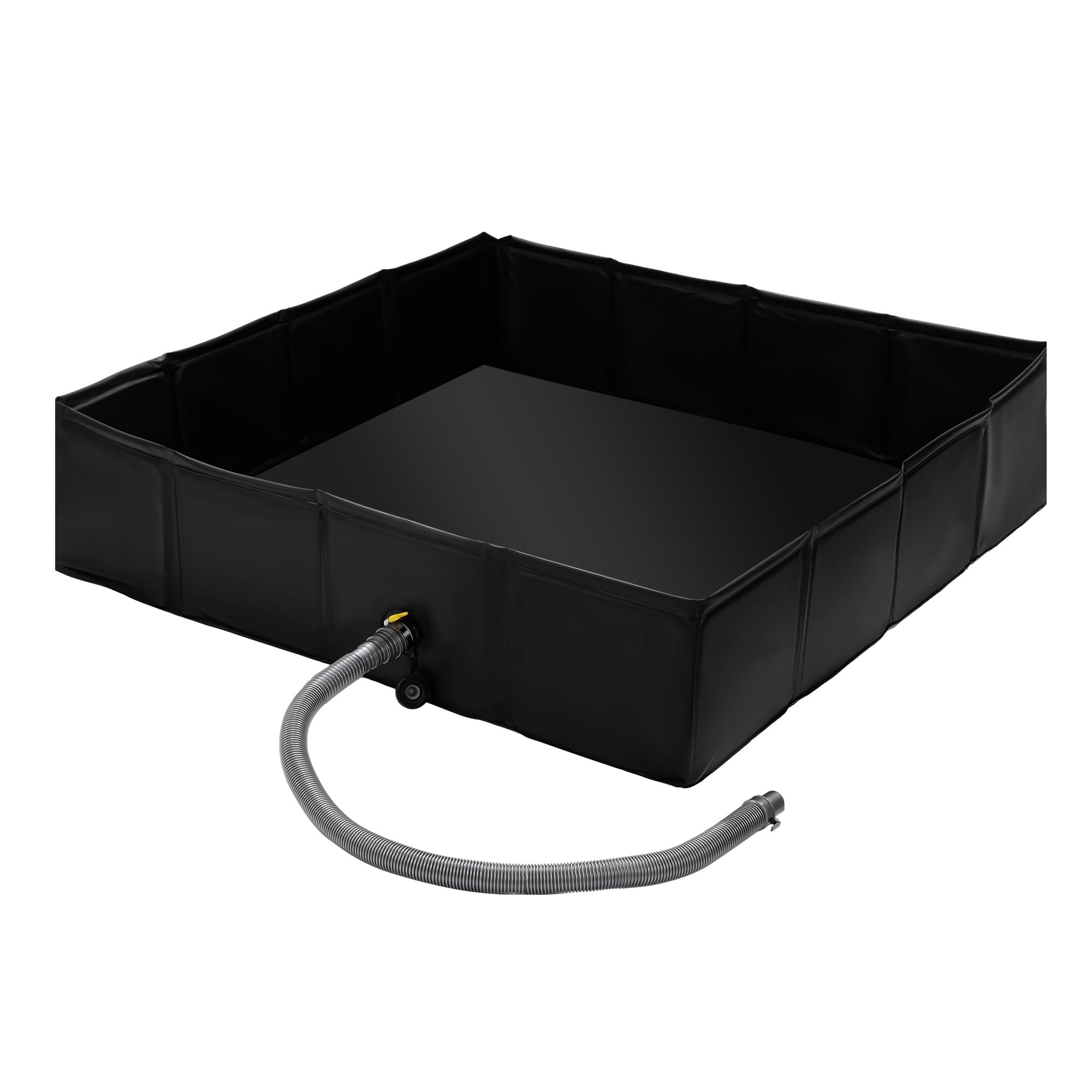 MABOZOO Piatto Doccia Portatile, 104,1 x 104,1 x 25,4 cm, Base Doccia Pieghevole con Tubo di Scarico, Tappetino Doccia da Campeggio, per Interni ed Esterni