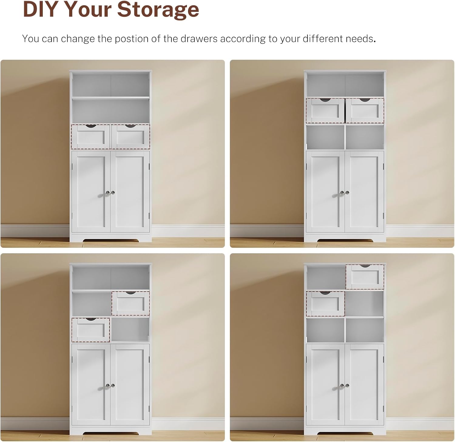 Customizable TEENFON Tall Storage Cabinet
