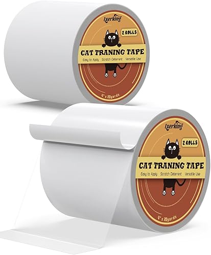 Cinta de arañazos para gatos, 2 rollos de cinta protectora de muebles de gato, cinta transparente de doble cara, cinta repelente de gatos para un Cinta de arañazos para gatos, 2 rollos de cinta protectora de muebles de gato, cinta transparente de doble cara, cinta repelente de gatos para un
