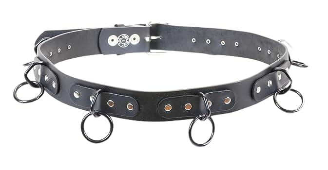 Amazon.com: Bondage Belt Genuine Black Leather Hanging Ring