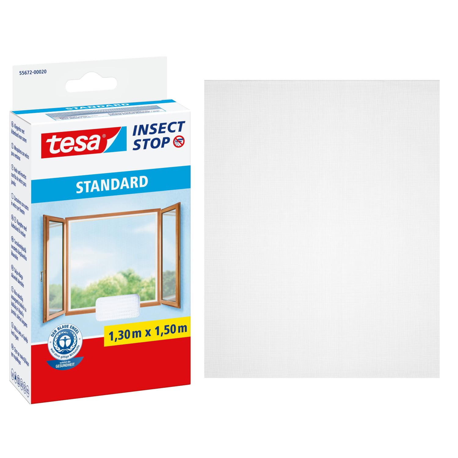 Tesa mixte moustiquaires, Blanc, 1,​3 m :​1,​5 m