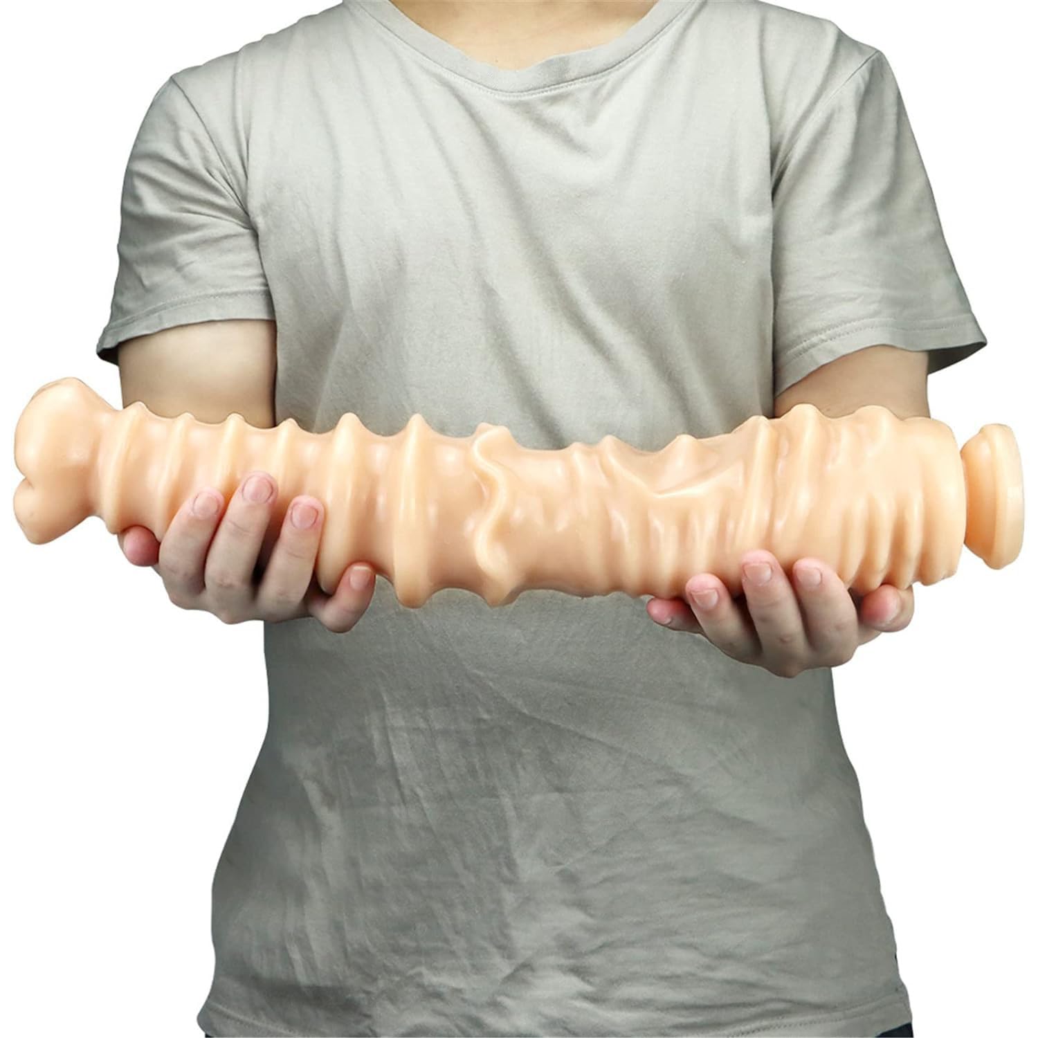 Enorme plug anale XXL, plug anale con dildo cavallo da 41,5 cm, con super ventosa, masturbatore, dildo ano, stimolatore del punto G, dilatatore anale, giocattolo sessuale(Flesh)
