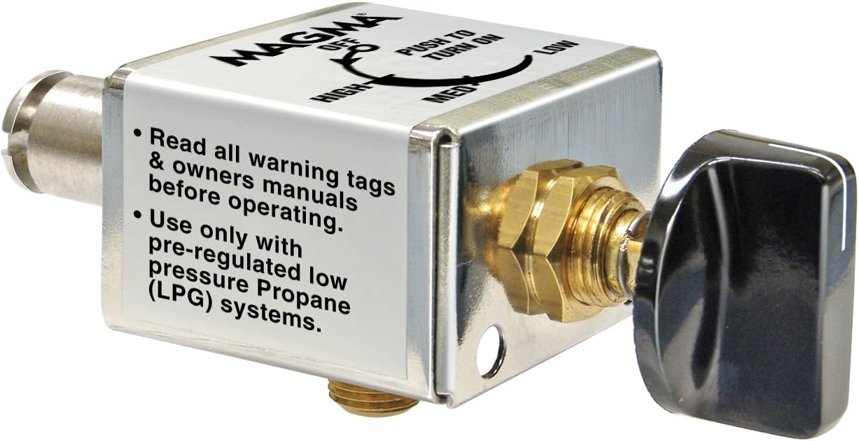 Magma A10-220 LPG Low Pressure Control Valve, Type 3 | Propane Grill Regulator | Low Output BBQ Valve | Propane Gas Flow Control