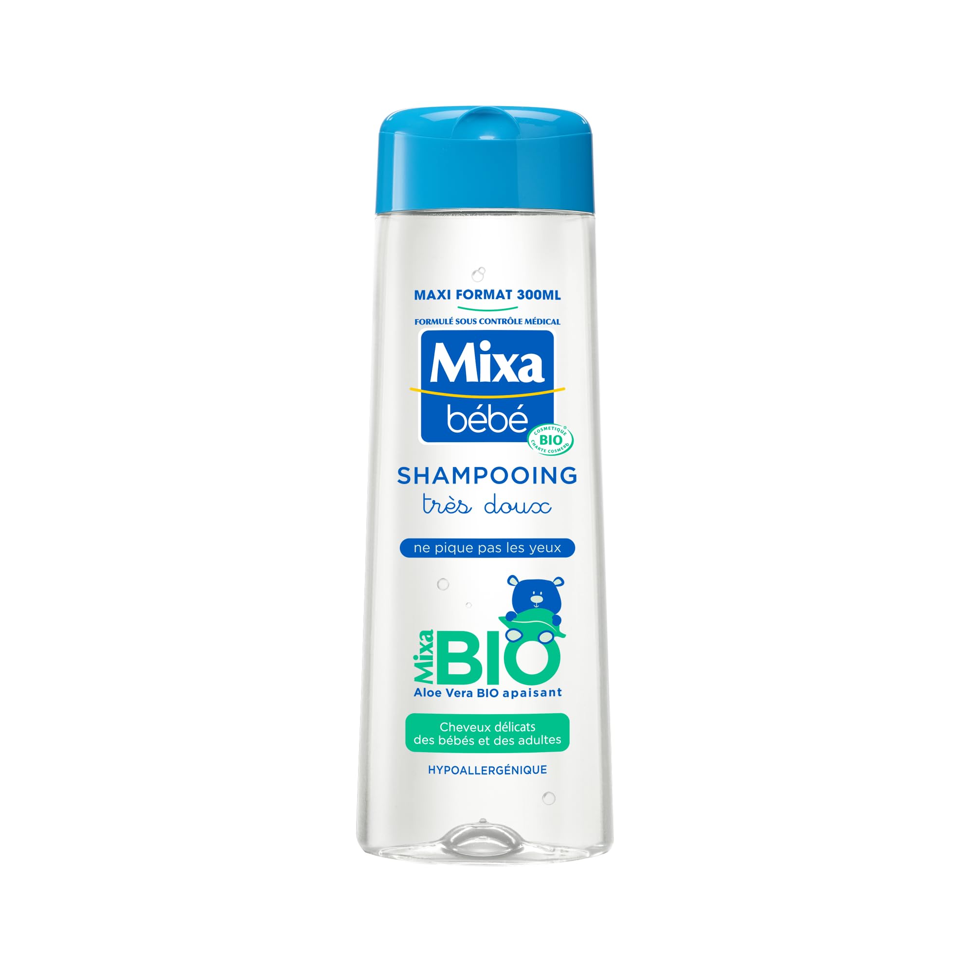 [LOT DE 12] Mixa Bébé Shampooing Très doux Bio 300ml