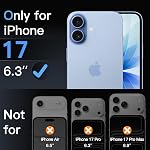 JETech Screen Protector for iPhone 17 6.3-Inch, Tempered Glass Film with Easy Installation Tool, 9H Hardness, Case-Friendly, 3-Pack