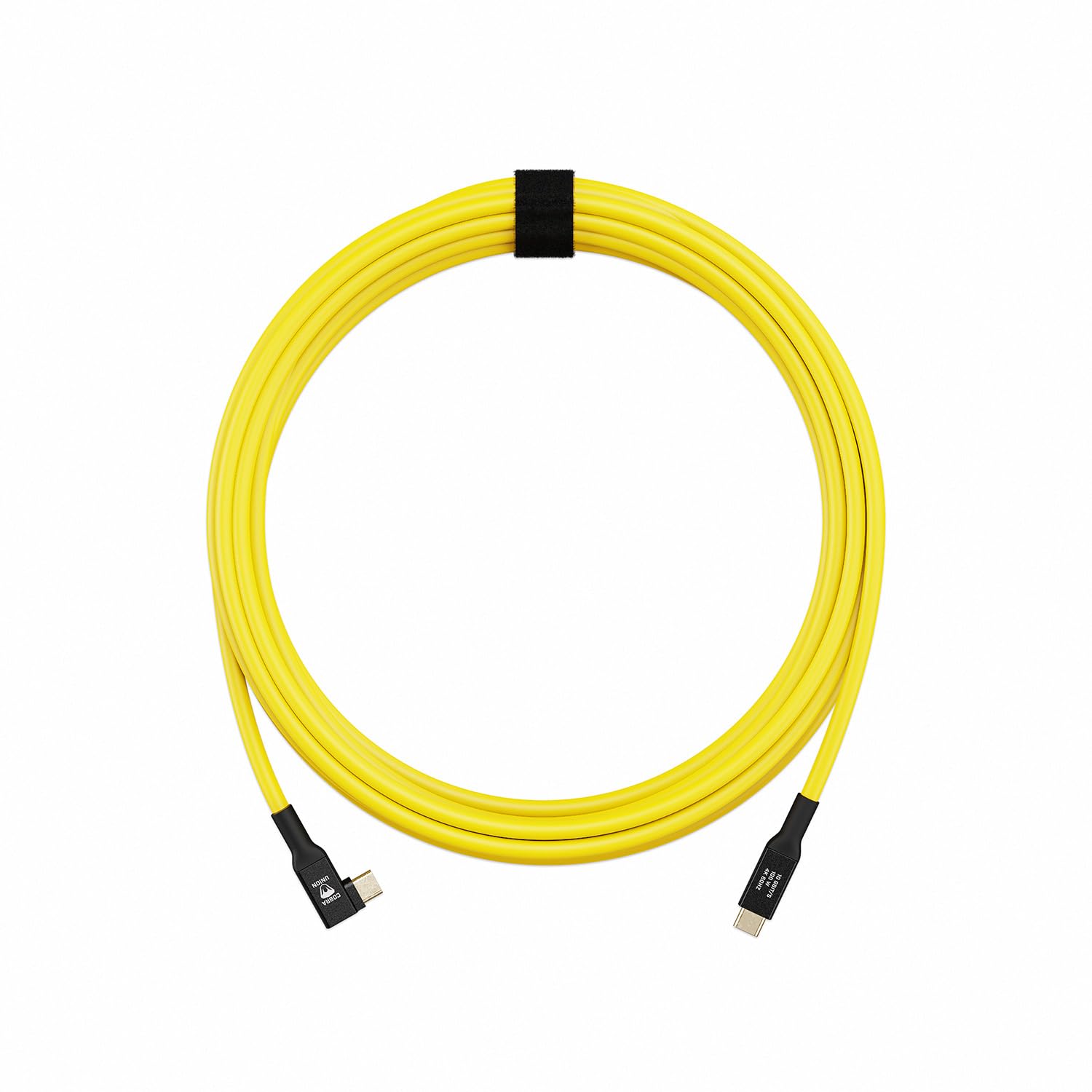 USB-C auf USB-C Kabel 90°, 5m, Gelb
