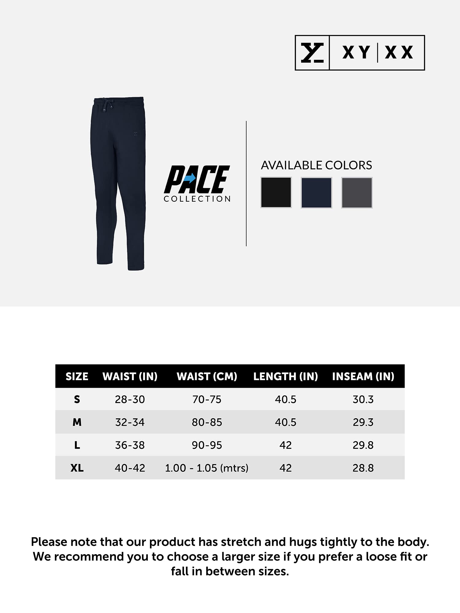 XYXX Pace Cotton Rich męskie spodnie treningowe