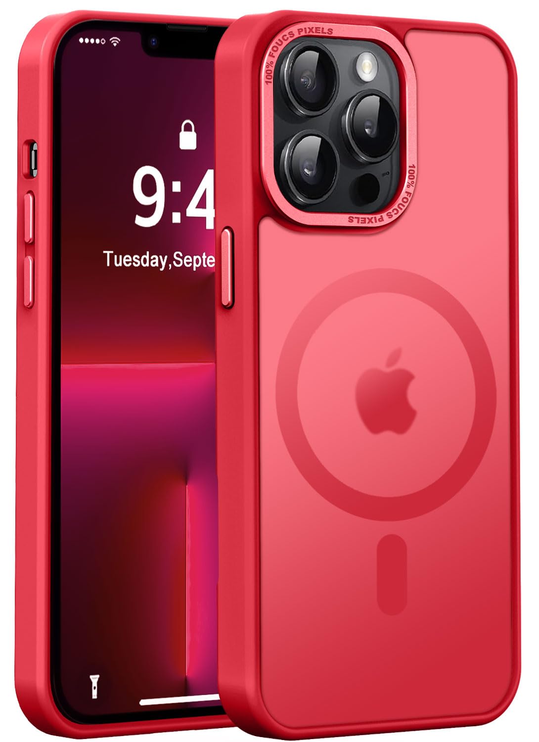 Newfuture Strong Magnetic Compatible with iPhone 17 Pro Case [13 FT Military Drop Protection] [Compatible with Magsafe] Slim Translucent Matte Shockproof with Anti-Fingerprint Phone Case, Tender Pink — view 18