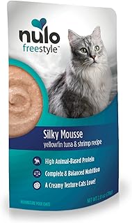 Nulo Freestyle Cat Food Mousse, Yellowfin Tuna & Shrimp, Pack of 24 Pouches - Nutritious, Delicious Wet Cat Food with Silky Texture - High Protein Moist Food for Adult Cats, Senior Cats, Kittens