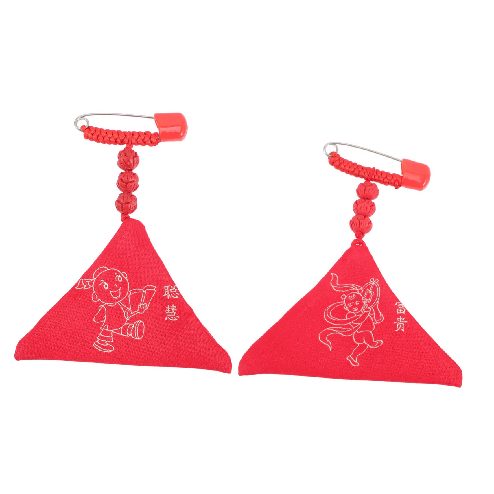 brelok, Chiński amulet, ozdoba Feng Shui, trójkątne woreczki z błogosławieństwem, prezent dla dziecka, unisex