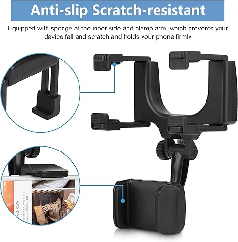 Miniatura 5 de Clip de agarre universal para espejo retrovisor, soporte universal para teléfono de repuesto para iPhone Samsung HTC GPS Smartphone