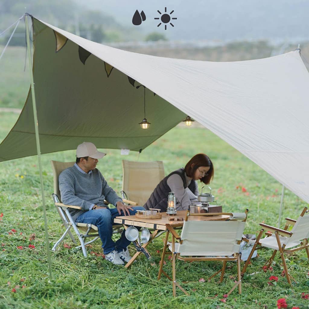 Telo Esagonale per Tenda Amaca con Staffa, Impronta da Campeggio Rifugio Parasole da Spiaggia Tende da Picnic per Escursionismo Campeggio